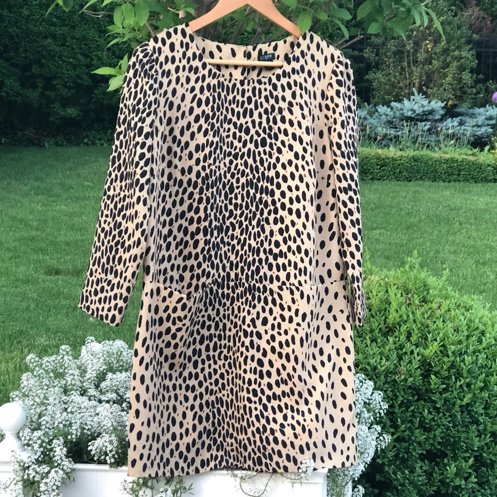 J. Crew Cheetah Print Dress with Pockets